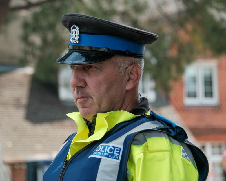 Police liaison officer in uniform.