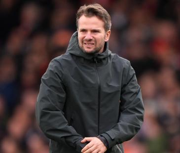 Tom Cleverley, Watford manager, on the touchline.