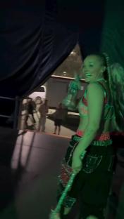 JoJo Siwa backstage after a performance.