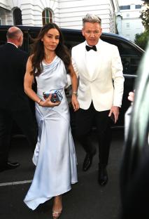 Gordon Ramsay and Tana Ramsay at David Beckham's 50th birthday dinner.