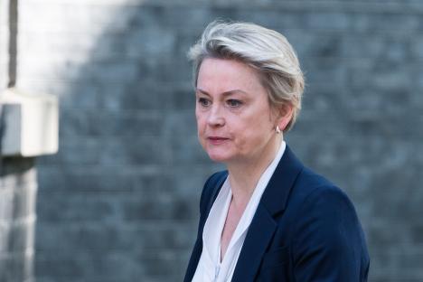 Yvette Cooper, Secretary of State for the Home Department, arriving at Downing Street.