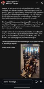 Man working out in a gym.