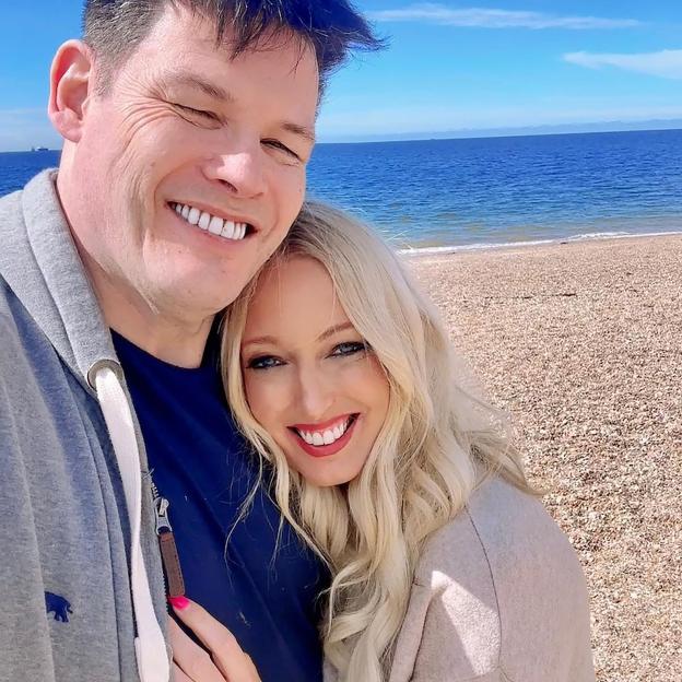 Mark Labbett and Hayley Palmer at the beach.