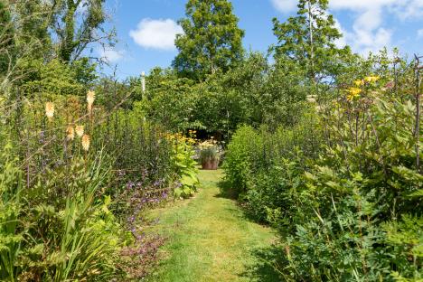 View of Dyffryn Fernant Gardens in Wales.