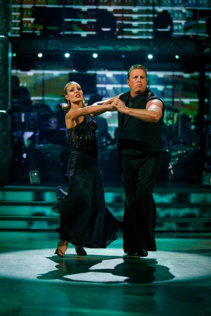 Thomas Skinner and Amy Dowden dancing together.