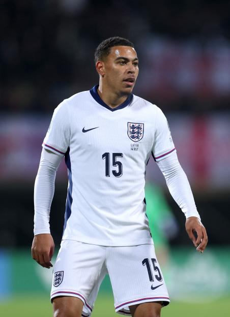 Morgan Rogers of England looks on during the FIFA World Cup 2026 qualifier match.