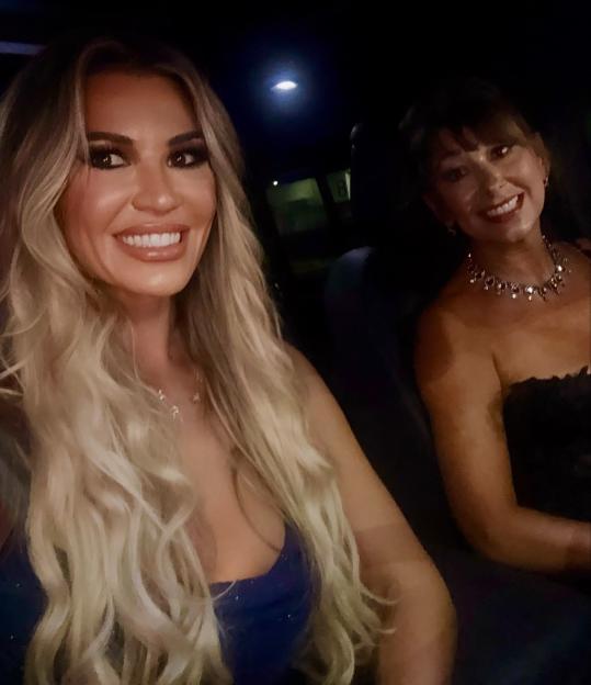 Christine McGuinness and her mother posing for a photo.