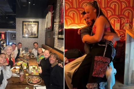 Chris Hughes and JoJo Siwa cosy up for new snap during night out with pals