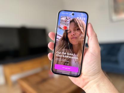 Smartphone displaying the RAW dating app.