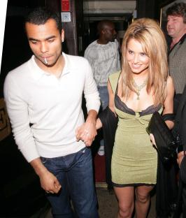 Ashley Cole and Cheryl Tweedy at the Embassy Club in London.