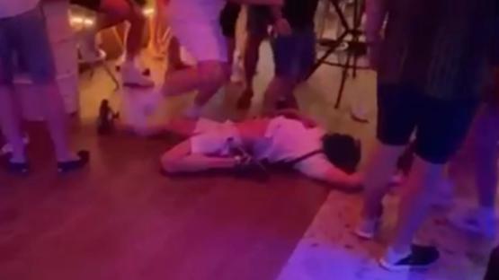 Shock moment Brit is knocked out cold by sucker-punch in Benidorm after getting into argument with bouncers