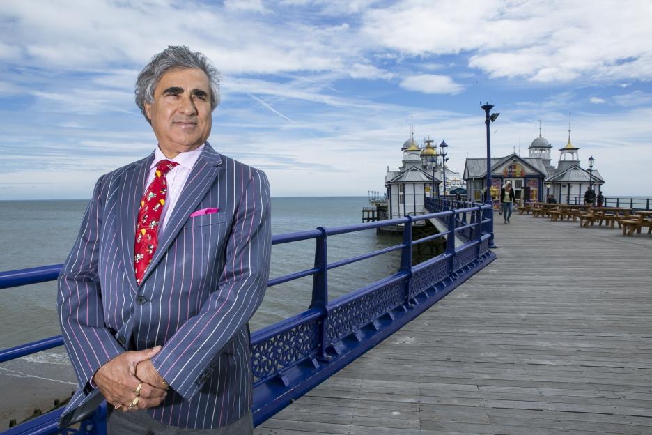 Sheikh Abid Gulzar on Eastbourne Pier.