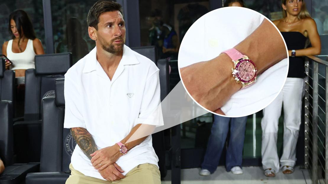 Lionel Messi spotted wearing ultra-rare pink Rolex Daytona ‘Barbie’ worth £700k… and only TEN exist in the whole world
