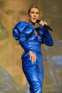 Celine Dion performing live.