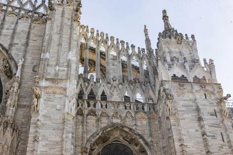 Milan Cathedral exterior detail.