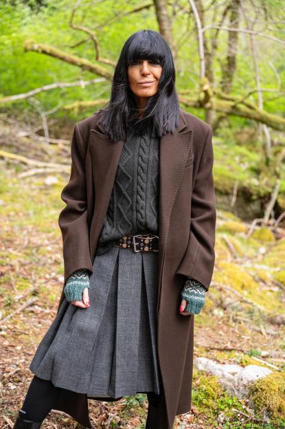 Claudia Winkleman on the set of The Traitors