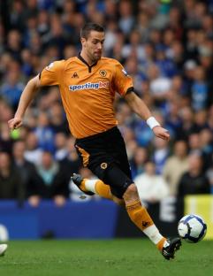 LIVERPOOL, ENGLAND - OCTOBER 17: Stefan Maierhofer of Wolverhampton Wanderers in action during the Barclays Premier League match between Everton and Wolverhampton Wanderers at Goodison Park on October 17, 2009 in Liverpool, England. (Photo by Clive Brunskill/Getty Images)