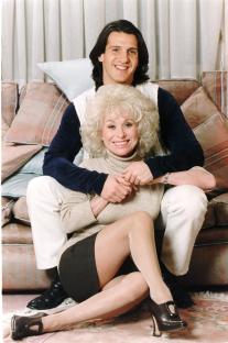 Barbara Windsor and Scott Harvey relaxing at home.