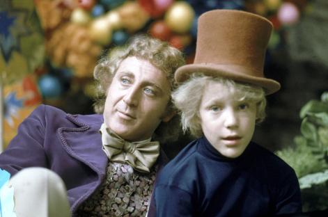 Gene Wilder and Peter Ostrum in Willy Wonka and the Chocolate Factory.