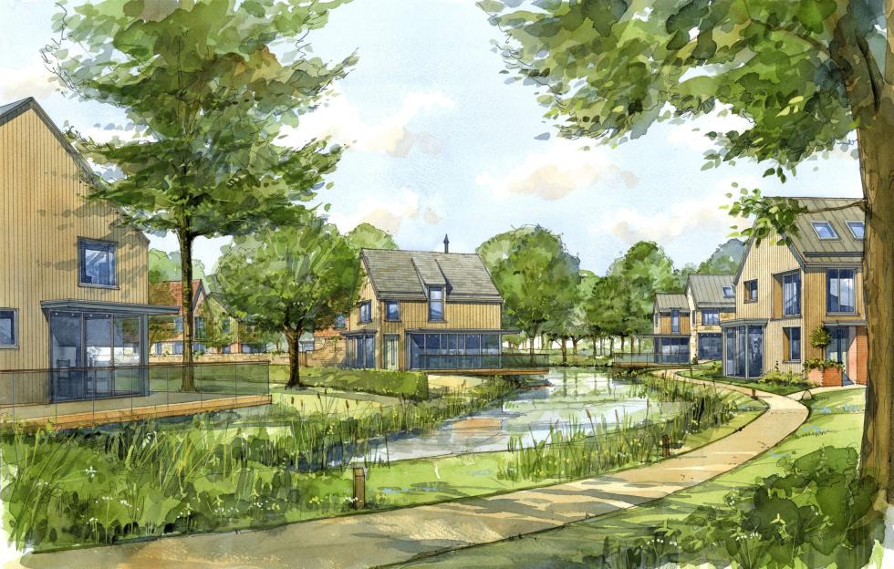 Giant new ‘garden village’ next to UK holiday hotspot with 1,200 homes, riverside park & shops is finally unveiled