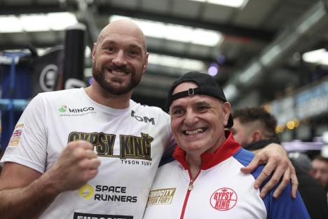 Tyson Fury with his father, John Fury.