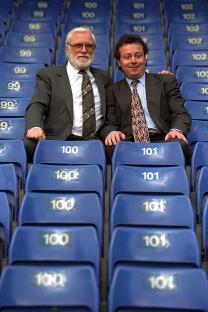 Ken Bates and Matthew Harding at Stamford Bridge.