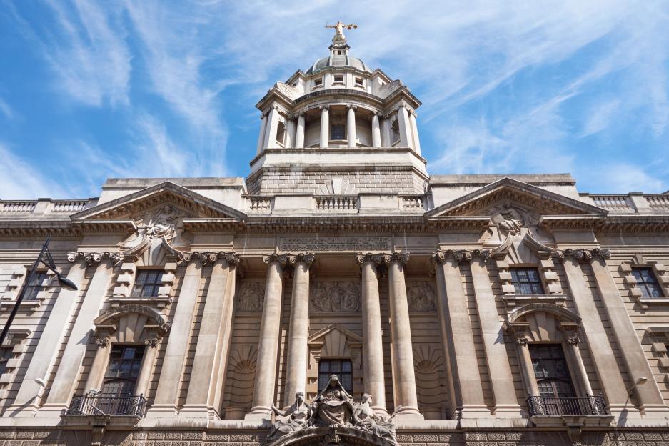 The Old Bailey, Central Criminal Court in London.