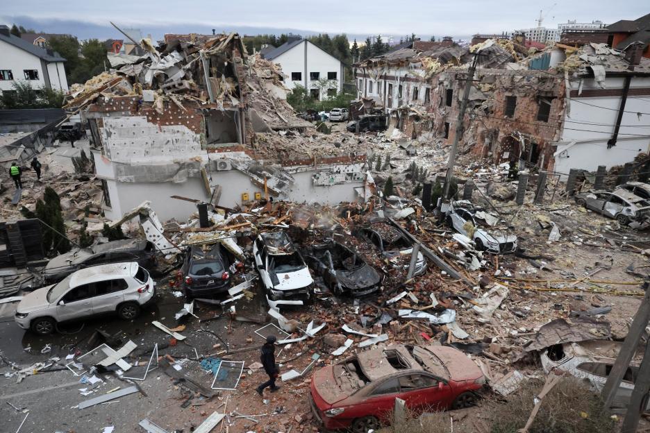 Putin pounds Kyiv with unprecedented drone and missile blitz leaving at least 3 dead as Poland scrambles jets