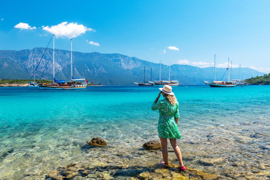 Sedir Island, located in the Marmaris district of Muğla Province, Turkey.