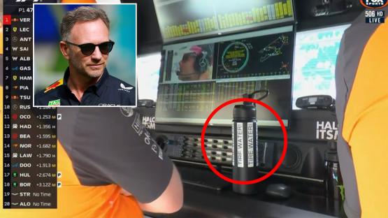 Christian Horner responds after hated F1 rival’s subtle dig at Red Bull boss is caught by live TV cameras