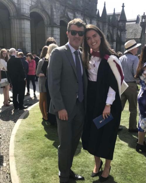 Roy Keane with his daughter at her graduation ceremony.