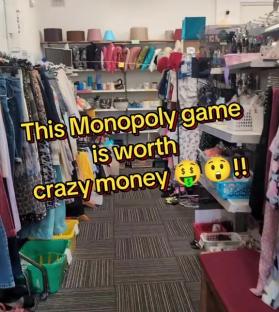 A valuable Monopoly game found in a charity shop.