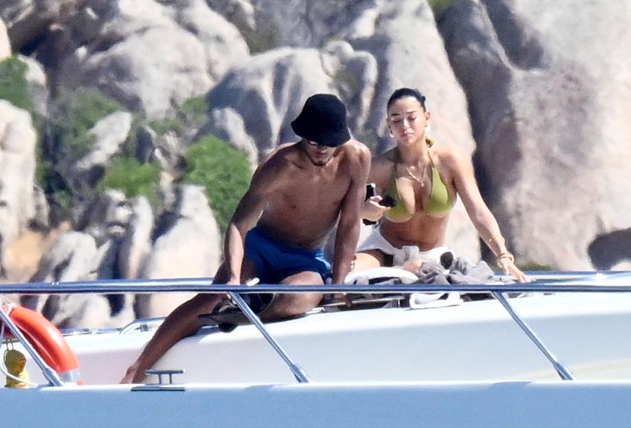 Jude Bellingham and Ashlyn Castro on a yacht.