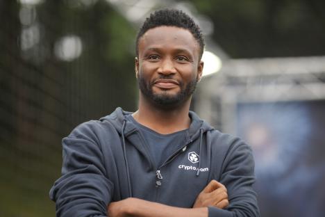 MUNICH, GERMANY - MAY 29: Former footballer John Obi Mikel participates in the Crypto.com booth activities ahead of the UEFA Champions League Final 2025 between Paris Saint-Germain and FC Internazionale Milano at Champions Festival on May 29, 2025 in Munich, Germany. (Photo by Pau Barrena - UEFA/UEFA via Getty Images)