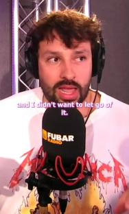 Georges from Married at First Sight speaking into a FUBAR Radio microphone.