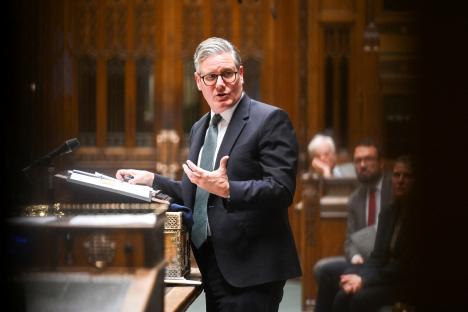 Keir Starmer addressing the House of Commons.
