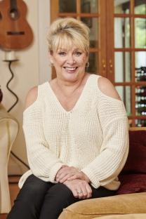 Portrait of Cheryl Baker at home.