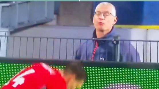 ‘Stadium ban for life’ – Sick moment vile supporter spits at player sees fellow fans demand harsh punishment