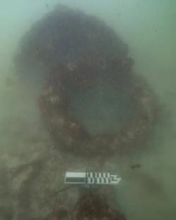 Underwater wreckage of the Koning Willem de Tweede.