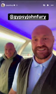 Tyson Fury and another man walking, video screenshot.