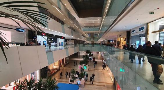 Interior view of Iran Mall in Tehran.