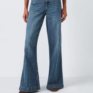 John Lewis blue flare jeans.
