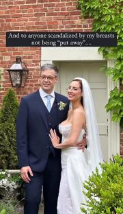 Trolls targeted the Mothers and Daughter's actress after she wore a strapless frock to say I Do