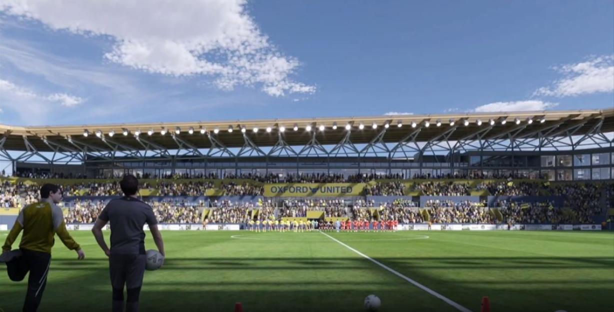 Illustration of Oxford United's proposed new stadium.