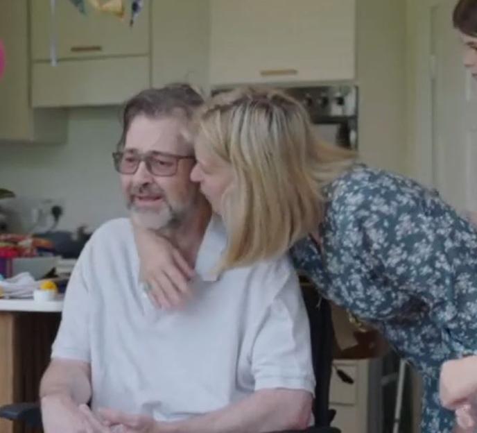 Kate Garraway and Derek Draper in a tender moment.