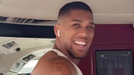 Anthony Joshua greets passengers onboard London bus as Brit gives cryptic update on boxing future
