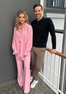 Helen Skelton and Gethin Jones posing together.