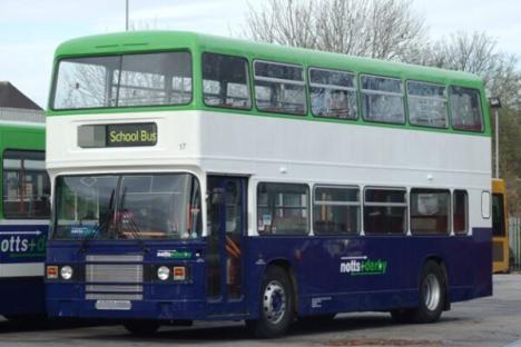 St Benedict Catholic Academy Darley Abbey school bus.