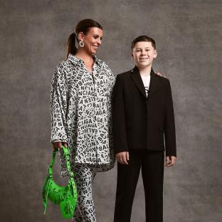 Coleen and Kai Rooney modeling for Cricket.