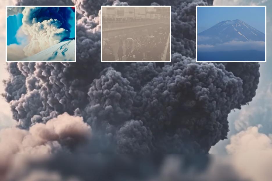 Japan releases nightmare AI warning video for Mount Fuji eruption with world’s largest city buried under ash